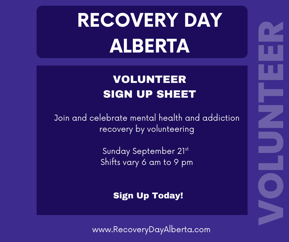 Recovery Day Alberta Volunteer - Join our team!