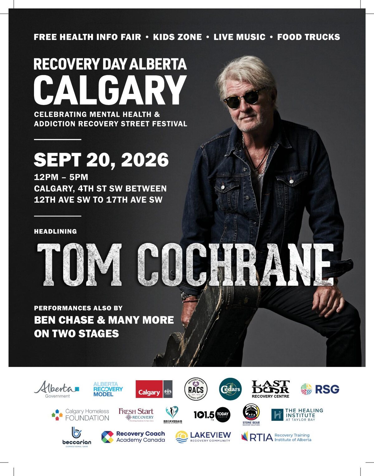Recovery Day Alberta Calgary poster with event information and community partner logos