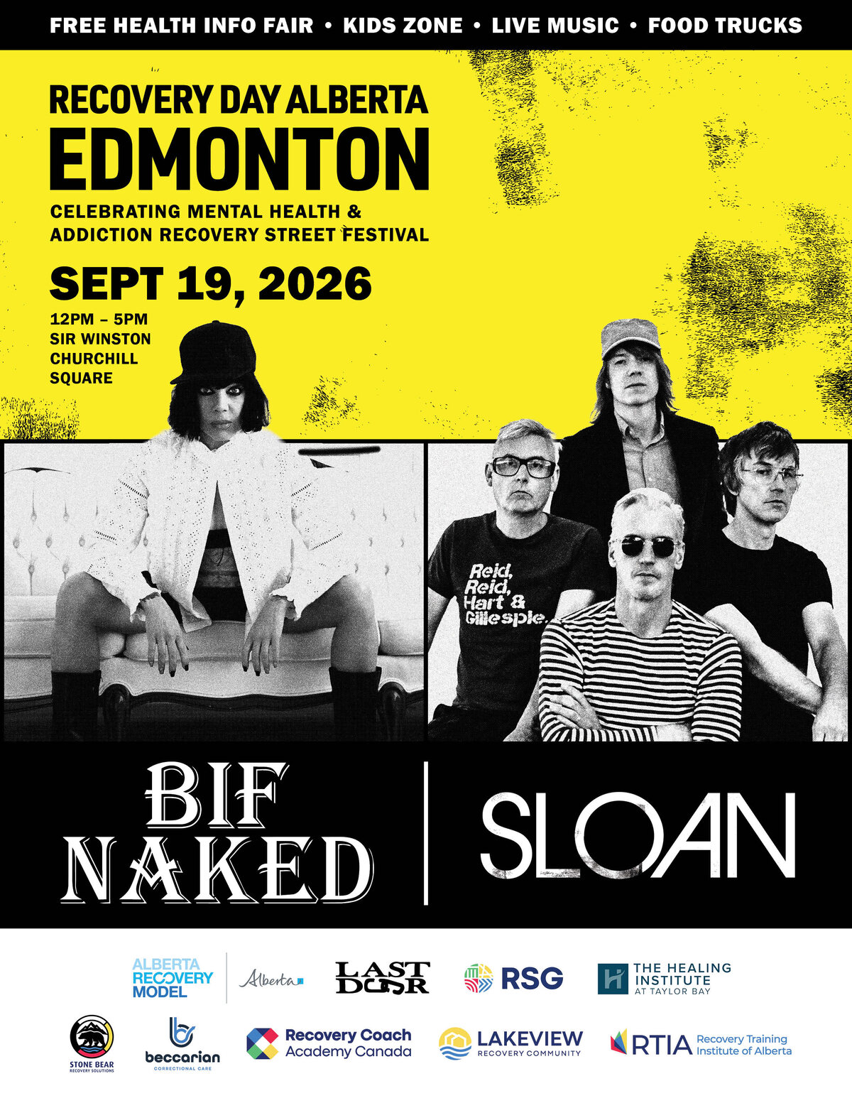 Recovery Day Alberta Edmonton poster with event information and community partner logos